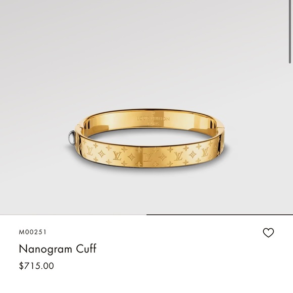 Louis Vuitton Gold Nanogram Cuff - Picture 2 of 8